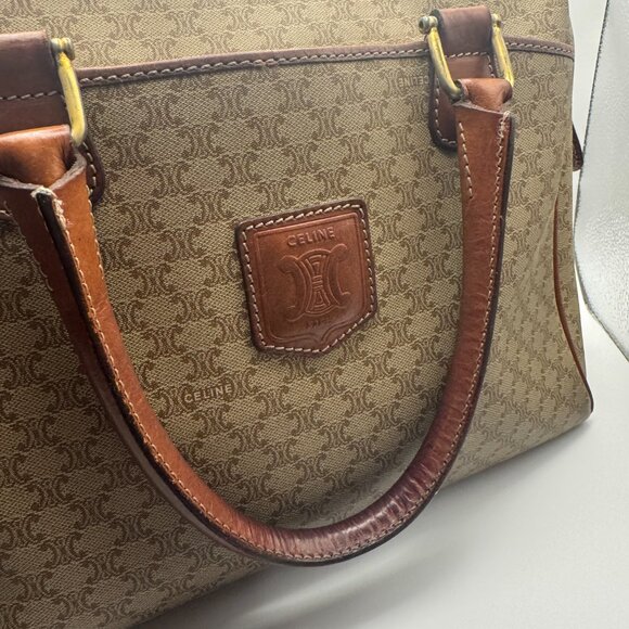 SOLD!!! Vintage Celine Macadam Top Handle Bag - Picture 3 of 16